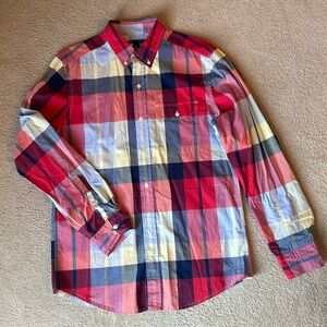 Mens Gap Slim Fit plaid button down shirt Size M